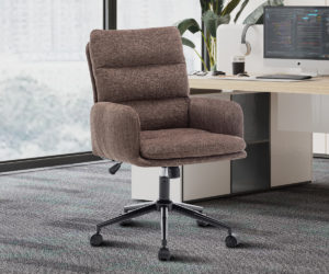 Chaise de bureau 'Aimé' Tissu Fabb Raven 45 Brun