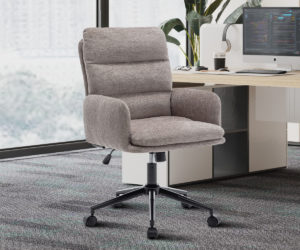 Chaise de bureau 'Aimé' Tissu Fabb Raven 30 Sable