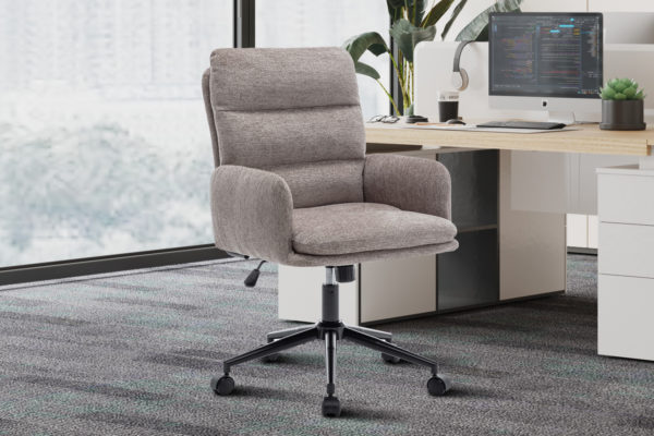 Chaise de bureau 'Aimé' Tissu Fabb Raven 30 Sable