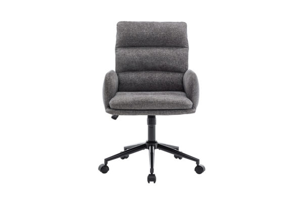 Chaise de bureau 'Aimé' Tissu Fabb Raven 13 Gris foncé – Image 3
