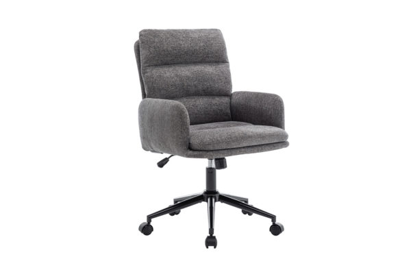 Chaise de bureau 'Aimé' Tissu Fabb Raven 13 Gris foncé – Image 4