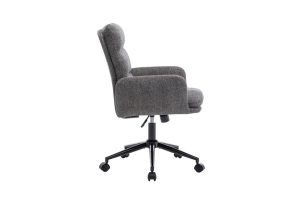 Chaise de bureau 'Aimé' Tissu Fabb Raven 13 Gris foncé – Image 5