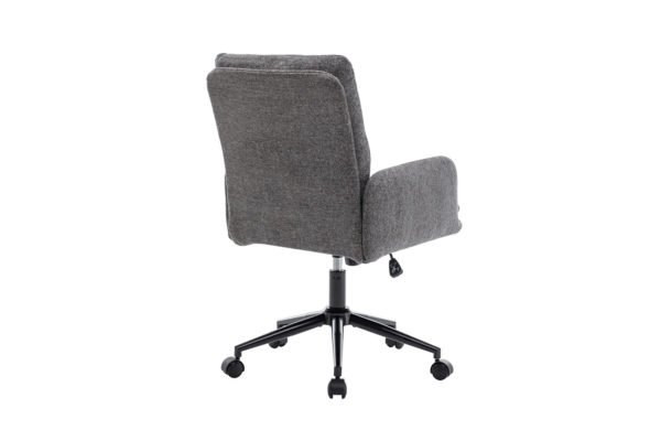 Chaise de bureau 'Aimé' Tissu Fabb Raven 13 Gris foncé – Image 6