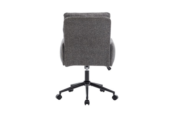 Chaise de bureau 'Aimé' Tissu Fabb Raven 13 Gris foncé – Image 7