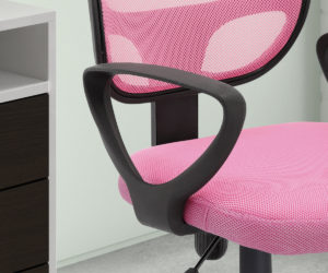 Alternative view of Chaise de bureau 'Hippa' Mesh Rose