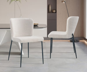 Chaise 'Lisa' Tissu Fabb Raven 24 Beige