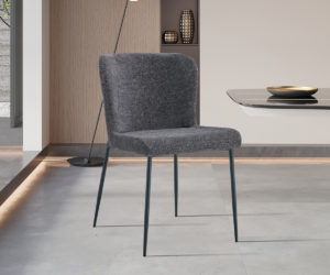 Alternative view of Chaise 'Lisa' Tissu Fabb Raven 13 Gris foncé