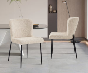 Chaise 'Lisa' Bouclé Beige