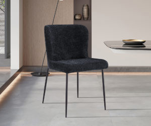 Alternative view of Chaise 'Lisa' Bouclé Gris Foncé