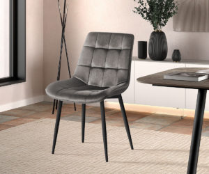 Chaise 'Juta' Velours Taupe