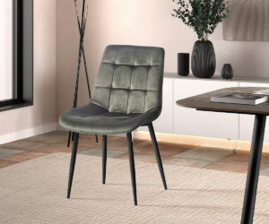 Chaise 'Juta' Velours Vert