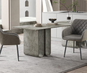 Chaise 'Peron' PU Micro fibre Gris