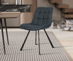 Alternative view of Chaise 'Ariba' Ote Tissu Montego 303 Bleu foncé