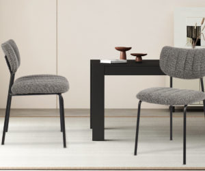 Chaise 'Antura' Tissu Ote Lisa 456 Gris foncé