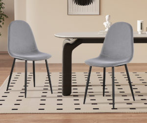 Chaise 'Boy' Velours Gris