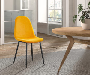 Alternative view of Chaise 'Boy' Velours Jaune