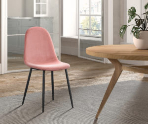 Alternative view of Chaise 'Boy' Velours Rose