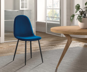 Alternative view of Chaise 'Boy' Velours Bleu foncé