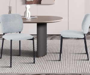 Chaise 'Sophia' Tissu Gris clair