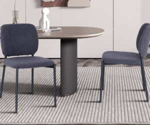 Chaise 'Sophia' Tissu Gris foncé