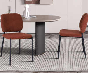 Chaise 'Sophia' Tissu Rouille