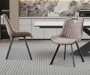 Chaise 'Pablo' PU Micro fibre Gris