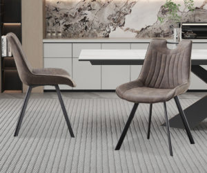 Chaise 'Pablo' PU Micro fibre Gris Foncé