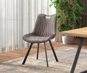 Alternative view of Chaise 'Pablo' PU Micro fibre Gris Foncé