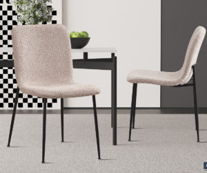 Chaise 'Alice' Bouclé Beige