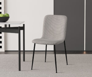 Alternative view of Chaise 'Alice' Corduroy Gris clair