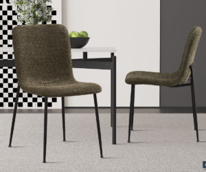 Chaise 'Alice' Bouclé Vert