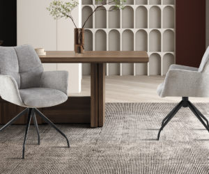 Chaise 'Lamor' Pivotant en Tissu Davis Perfect Harmony 85 Gris