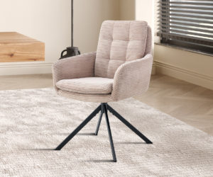 Alternative view of Chaise 'Luna' Pivotant en Corduroy Fabb Hyper 38 Sable