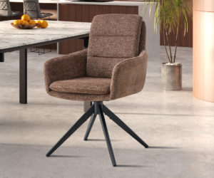 Alternative view of Chaise 'Lisold' Pivotant en Tissu Fabb Raven 45 Brun