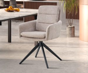 Alternative view of Chaise 'Lisold' Pivotant en Tissu Fabb Raven 30 Sable