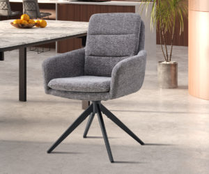 Alternative view of Chaise 'Lisold' Pivotant en Tissu Fabb Raven 13 Gris foncé