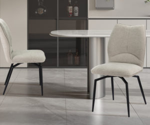 Chaise 'Lara' Pivotant en Tissu Ote Sea 140 Ecru