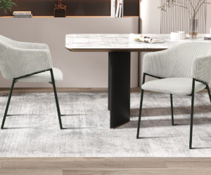 Chaise 'Hugo' Corduroy Gris clair