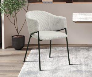 Alternative view of Chaise 'Hugo' Corduroy Gris clair