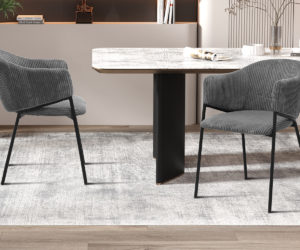 Chaise 'Hugo' Corduroy Gris foncé