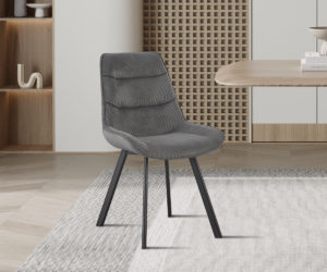 Alternative view of Chaise 'Amelie' Corduroy Gris