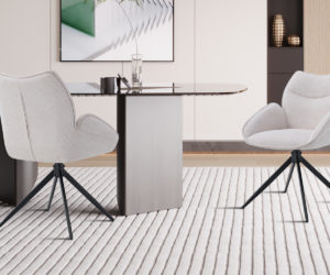 Chaise 'Mahi' Pivotant en Tissu Ote Share 101 Beige