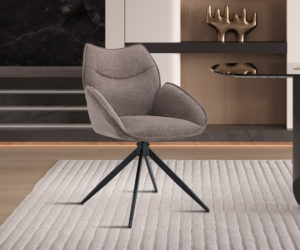 Alternative view of Chaise 'Mahi' Pivotant en Tissu Ote Share 400 Poivre