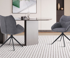 Alternative view of Chaise 'Mahi' Pivotant en Tissu Ote Share 456 Gris foncé