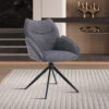 Chaise 'Mahi' Pivotant en Tissu Ote Share 456 Gris foncé