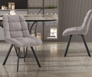 Alternative view of Chaise 'Lizzy' Tissu Ote Share 160 Gris clair