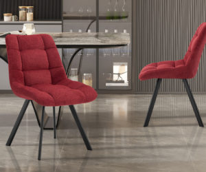 Chaise 'Lizzy' Tissu Ote Share 230 Rouge