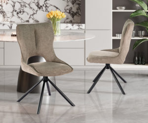 Chaise 'Mori' Pivotant en Tissu Ote Share 400 Poivre