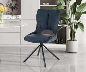 Chaise 'Mori' Pivotant en Tissu Ote Share 315 Bleu