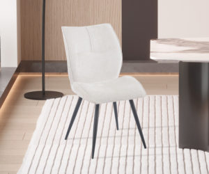 Alternative view of Chaise 'Faye' Tissu Davis Perfect Harmony 02 Ecru